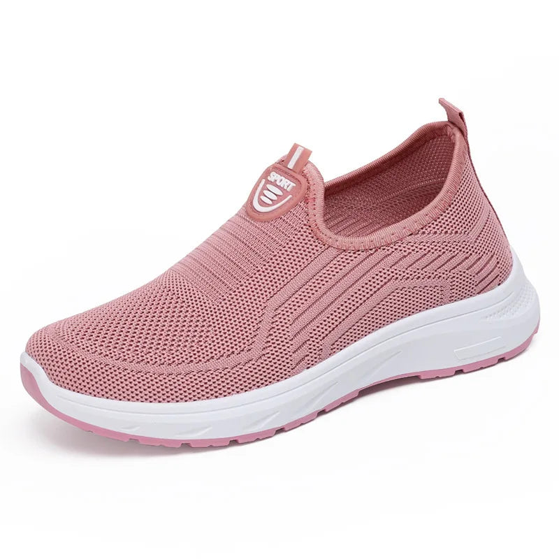 Sapatilhas Slip On para Mulher, Sapatilhas Respiráveis Brancas para Mulher, Sapatilhas Casuais, Sapatilhas Desportivas, Sapatilhas Vulcanizadas Confortáveis para Mulher