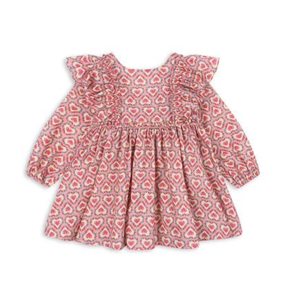 Verão 2026 Meninas KS Vestido Estampado de Bolinhas Roupa de Férias Menina Camisolas de Manga Comprida Calças Estilo Preppy Infantil Vestidos Conjunto de Roupa para Crianças