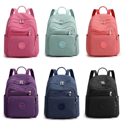 Mochila Feminina Pequena Mini Mochila para Adolescente Bolsas Escolares Casuais Nylon Impermeável Bolsa de Peito Feminina