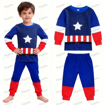 100 Cotton Boys Pajamas Super Hero Kids Pyjamas Children Sleepwear Toddler Baby Nightwear Pijamas Homewear