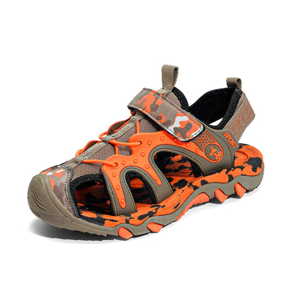 New Style 2026 Summer Children Sandals Fashion Sneakers Lightweight Non-slip Soft Bottom PU Leather Boys Comfortable Shoes
