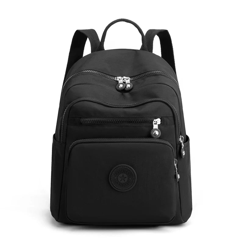 Mochila Feminina Pequena Mini Mochila para Adolescente Bolsas Escolares Casuais Nylon Impermeável Bolsa de Peito Feminina