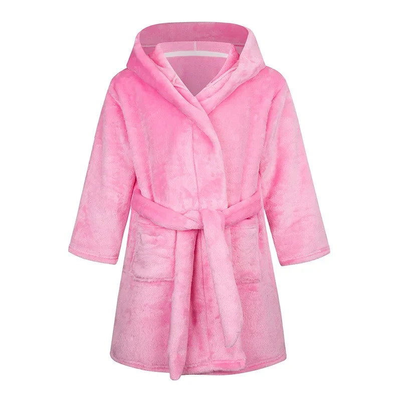 Winter Christmas Bath Robe For Girls Pajamas Animal Hooded Robes Children Dressing Gown Boys Sleepwear Kids Bathrobe 6 8 10 12Y