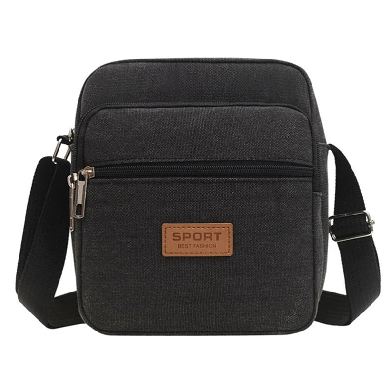 Men's Fashion Canvas Small Bag Casual Men Mini Handbags Male Crossbody Shoulder Messenger Bags For Men Business Sidebag