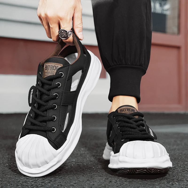 New Men'S Fashionable Outdoor Casual Shoes Comfortable And Breathable Sports Shoes Anti Slip And Wear-Resistant Walking Shoes