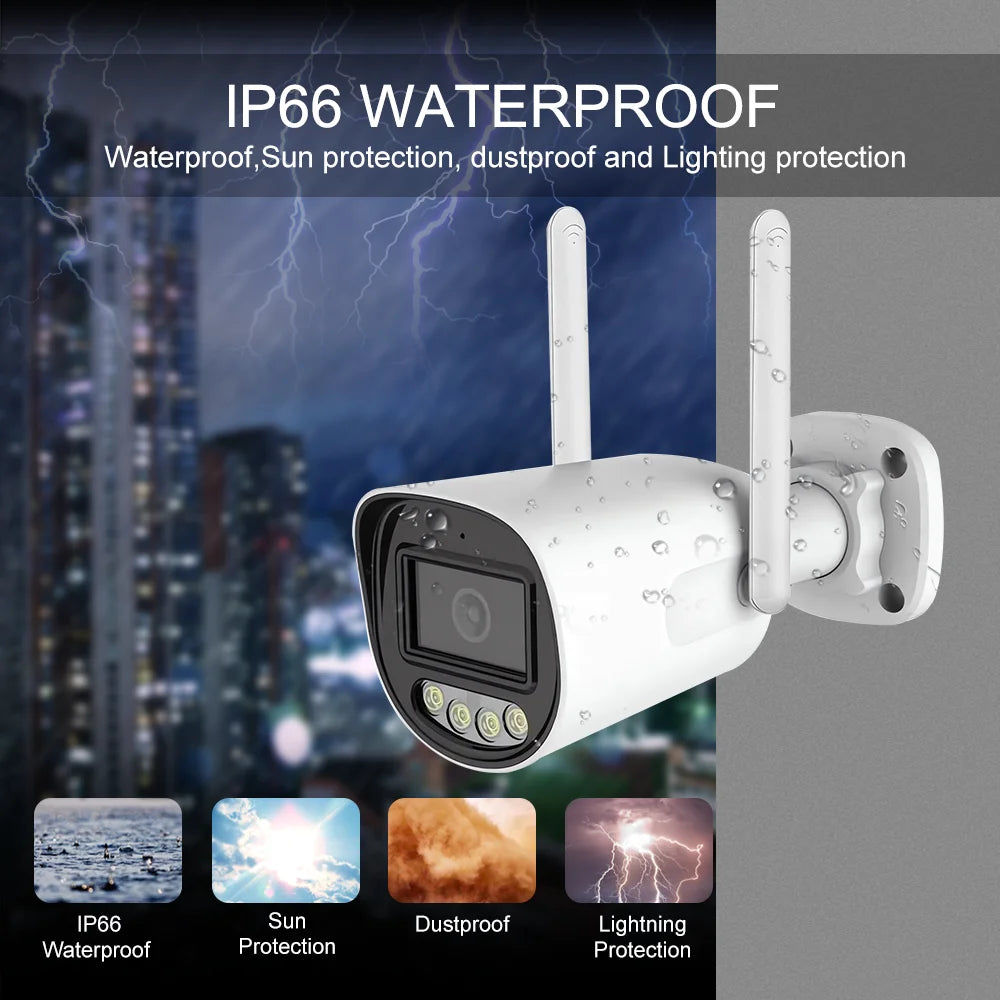 Tuya Câmara IP 5MP HD WiFi Segurança Doméstica Vigilância Sem Fios Exterior Impermeável Vídeo HD Visão Noturna CCTV Bullet