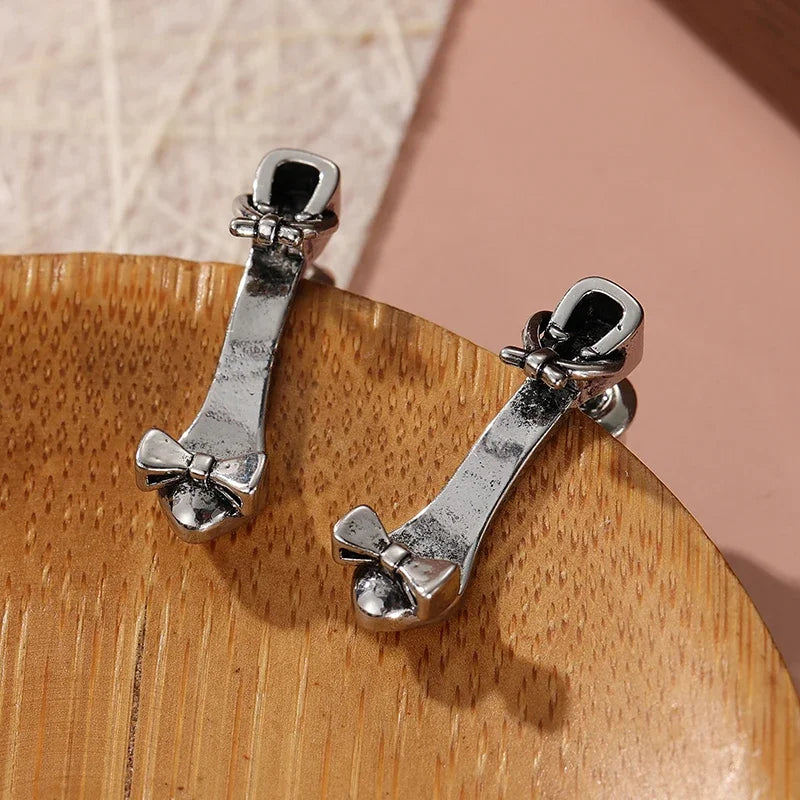 Fashion Creative Handmade Mini High Heels Shaped Stud Earrings Women Vintage Exquisite Festival Party Jewelry Accessories Crafts