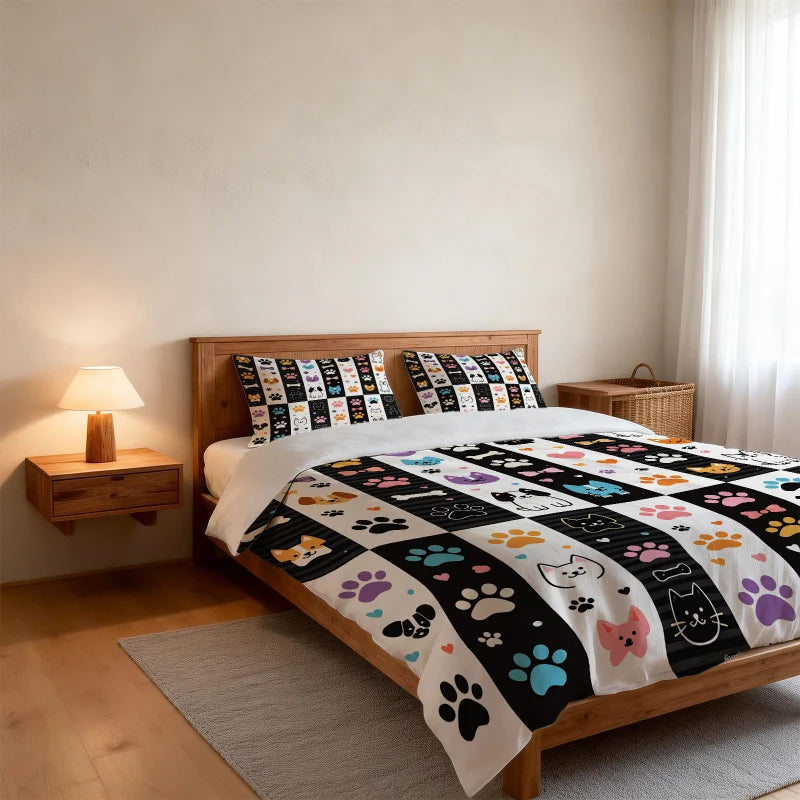 "Euphoria" Season 3 - Dog Print Duvet Cover Set, soft, skin-friendly, and comfortable, suitable for teenagers' bedrooms.