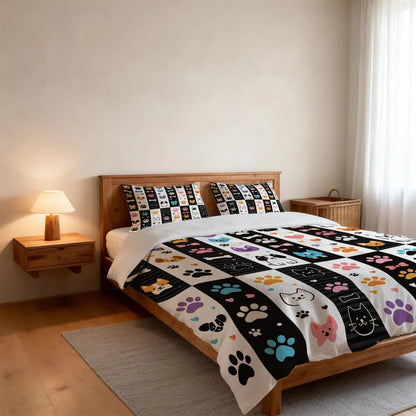 "Euphoria" Season 3 - Dog Print Duvet Cover Set, soft, skin-friendly, and comfortable, suitable for teenagers' bedrooms.