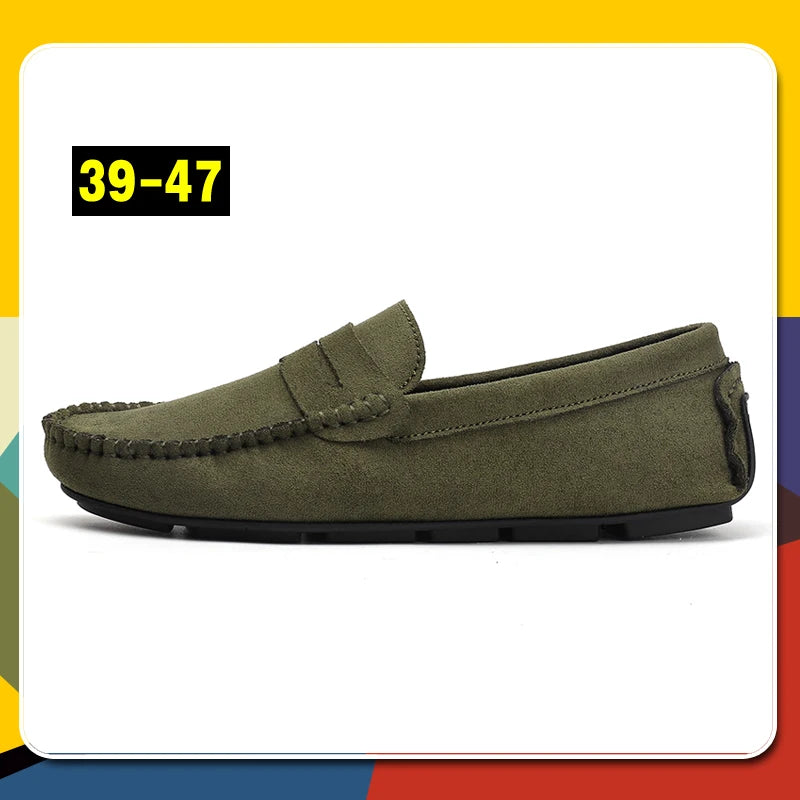 Hot Selling Men's Sneaker 47 Slip On Flat Shoes Fashionable and Casual Men's Shoes Outdoor Soft and Comfortable Driving Footwear