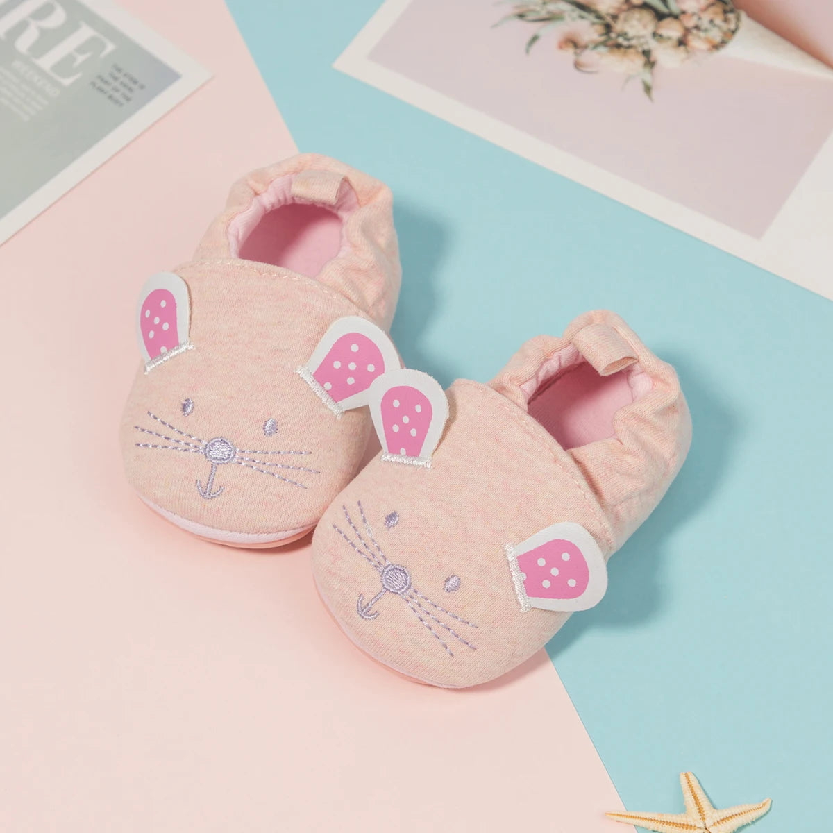 Baby Unisex Cotton Shoes Cute Animal Bee Anti-Slip Soft Bottom Baby Boy Girl Shoes First Walkers Newborn Toddler Crib Shoes 2023