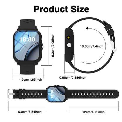 Smart Watch, Chamada/Marcação sem fios, Modo Multi-desportos, Vários Lembretes de Aplicações, Adequado para Homens e Mulheres, Compatível com IPhone/An