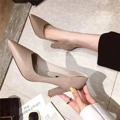 Cresfimix Sapatos Femininas Women Cute Light Weight Spring Slip on Office Pumps Lady Classic Sexy Shoes Zapatos De Mujer A1149