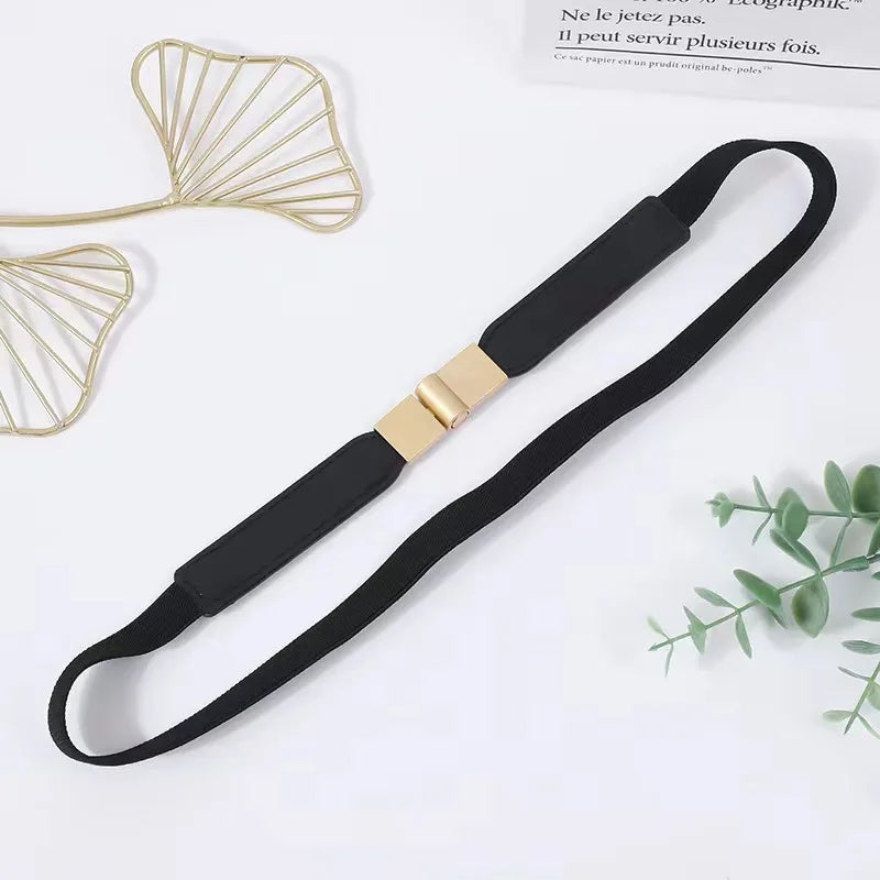 Thin Elastic Waist Belt for Girls Fashion Decorative Belt Slimming Design for Dresses Skirts Stylish Elastic Waistband