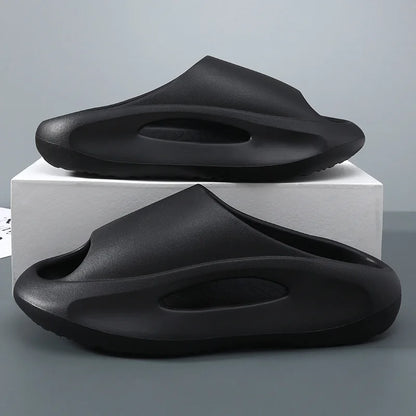 Kidmi Fashion Chinelos Masculinos Sola Grossa Suporte de Arco Slides de Verão Chinelos de Praia para Homens Ténis Masculinos Chinelos Macios Casuais para Casa