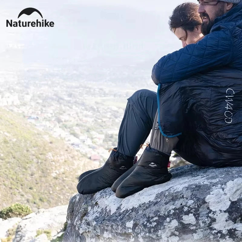 Naturehike Duck Goose Down Foot Cover Camping Hiking Winter Warm 0~-15℃ 650 700FP Slipper Boots Waterproof Shoe Sock Ultralight