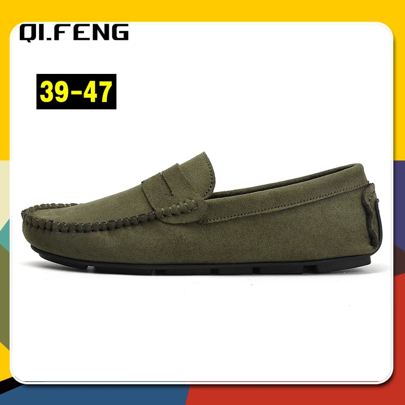 Hot Selling Men's Sneaker 47 Slip On Flat Shoes Fashionable and Casual Men's Shoes Outdoor Soft and Comfortable Driving Footwear