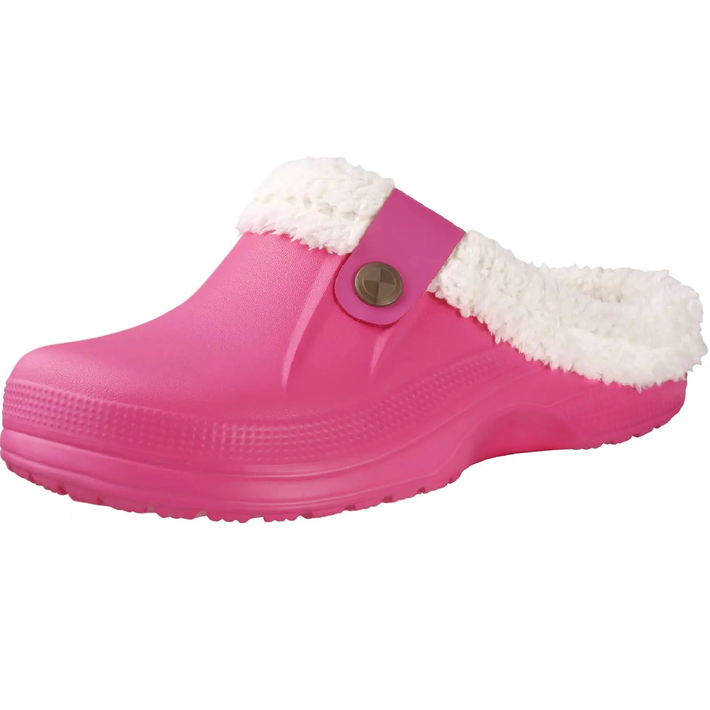 CRACOMIN Tamancos Forrados a Pelo Mulher Homem Sapatos de Jardim Impermeáveis Chinelos Felpudos de Inverno Sapatos de Quarto de Pelúcia Tamancos de Pelo Modernos para Exterior