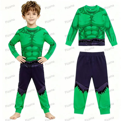 100 Cotton Boys Pajamas Super Hero Kids Pyjamas Children Sleepwear Toddler Baby Nightwear Pijamas Homewear