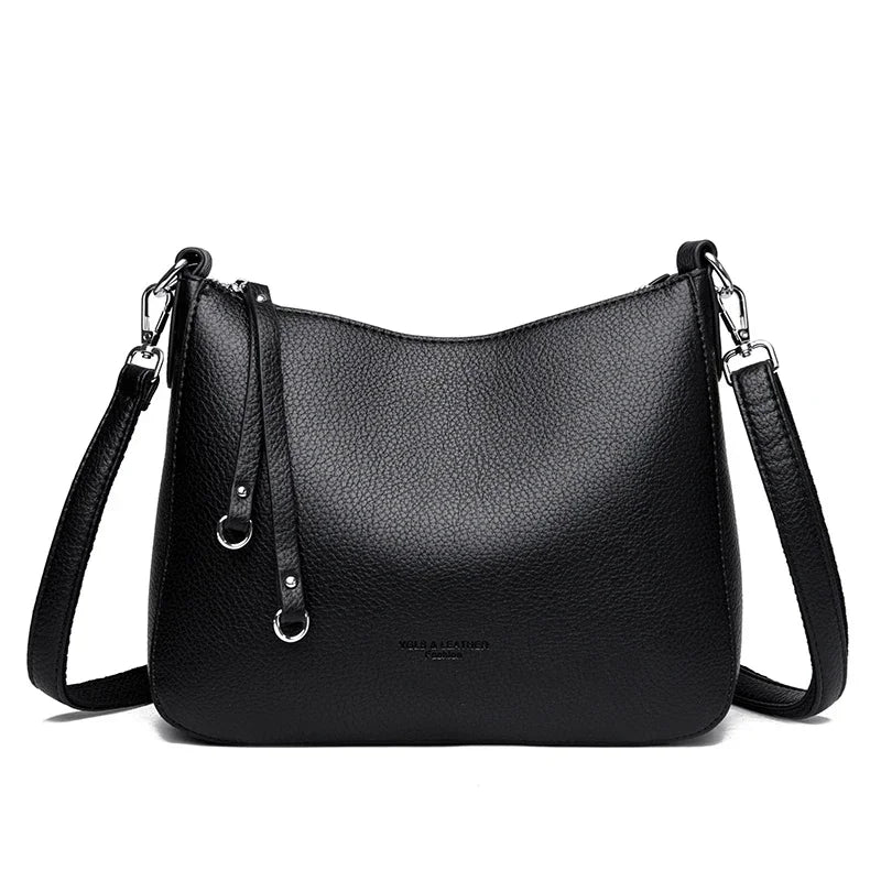 Bolsas de Ombro de Couro Macio Genuíno para Mulher, Bolsas de Luxo de Designer, Bolsas a Tiracolo para Mulher, Bolsas Casuais, Saco de Mensageiro, Saco de Deslocamento