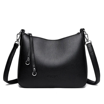 Bolsas de Ombro de Couro Macio Genuíno para Mulher, Bolsas de Luxo de Designer, Bolsas a Tiracolo para Mulher, Bolsas Casuais, Saco de Mensageiro, Saco de Deslocamento