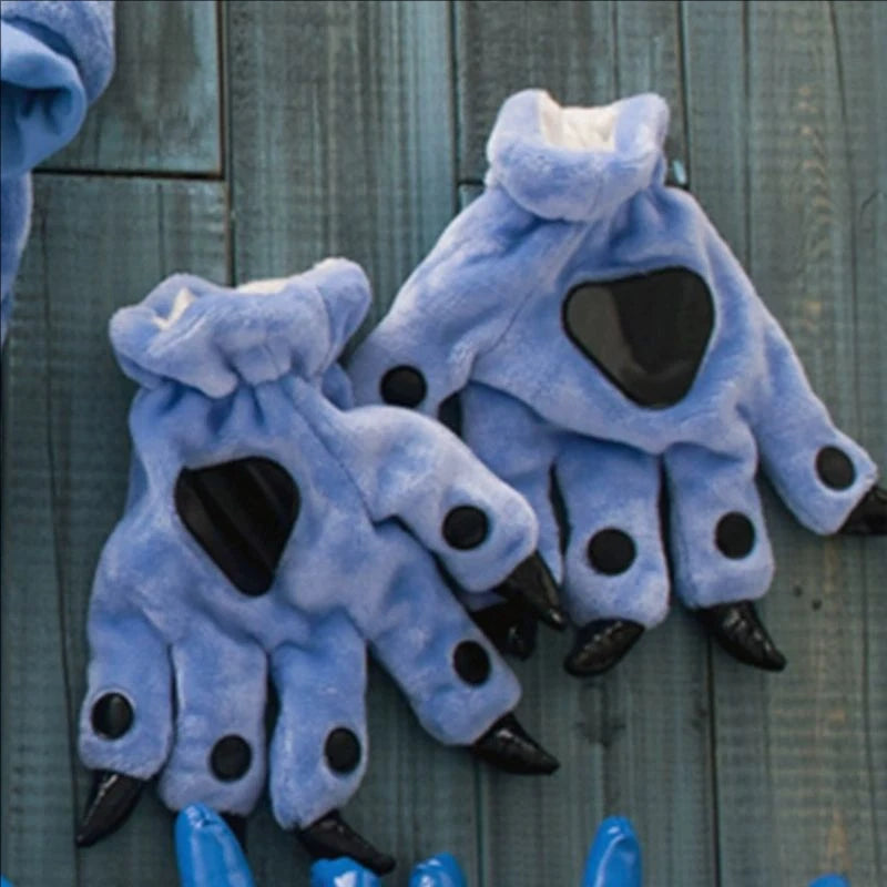 Winter Warm Soft Indoor Floor Slipper Women Men Shoes Paw Funny Animal Christmas Monster Claw Plush Home Onesie Shoes for Couple