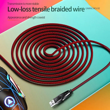Rato Com Fio com Luzes Coloridas Rato USB Iluminado a 7 Cores Rato Mecânico com Som Rato Mecânico Acessórios de Computador