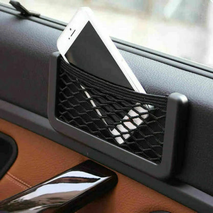 3PCS Car Storage Net Bags Mesh Pockets Universal Car Seat Side Back Storage Net Bag Phone Holder Pocket Organizer