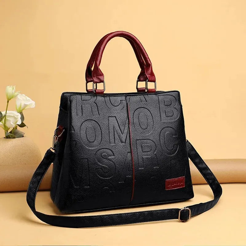 Bolsas de Ombro Transversais Casuais em Couro PU para Mulheres Senhoras Luxo Designer Grande Capacidade Viagem