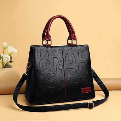 Bolsas de Ombro Transversais Casuais em Couro PU para Mulheres Senhoras Luxo Designer Grande Capacidade Viagem