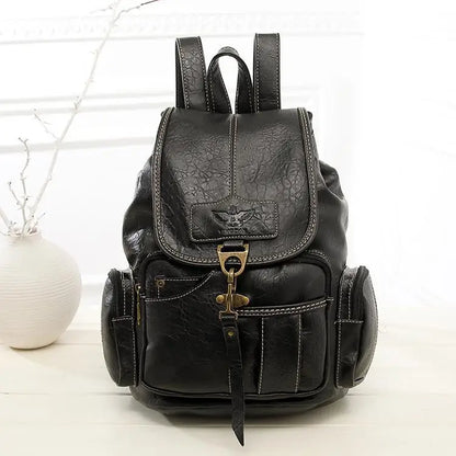 Mochila Feminina de Couro, Mochila Escolar para Meninas, Multifunções, Viagem, Mochila 2022