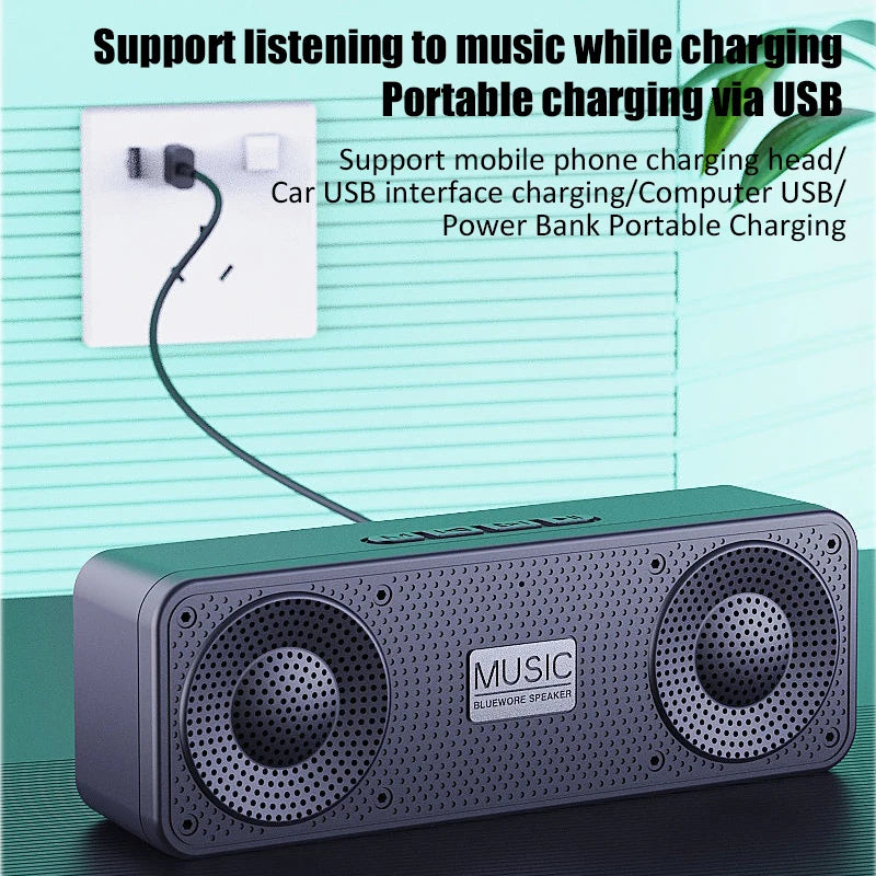 S18 Coluna Bluetooth Criativa Sem Fios, Áudio para Telemóvel, Subwoofer para Computador, Rádio Portátil para Exterior