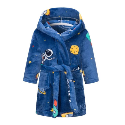Winter Christmas Bath Robe For Girls Pajamas Animal Hooded Robes Children Dressing Gown Boys Sleepwear Kids Bathrobe 6 8 10 12Y