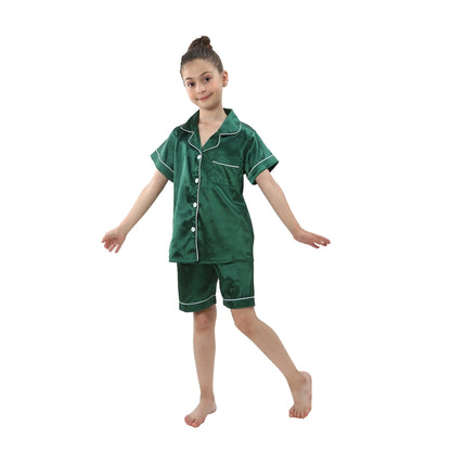 baby sleepwear kids pajamas set teenager loungewear children home clothing boys silk satin pijamas girls nightgowns for party