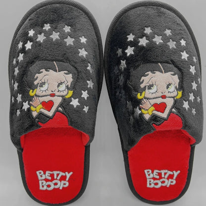 Kawaii Betty Boop Slippers Anime Plush Slipper Cute Cartoon Comfy Warm Home Shoes Anti Skid Soft Outdoor Sole Slippers Girl Gift
