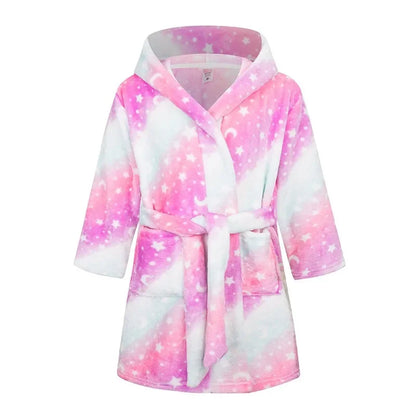 Winter Christmas Bath Robe For Girls Pajamas Animal Hooded Robes Children Dressing Gown Boys Sleepwear Kids Bathrobe 6 8 10 12Y