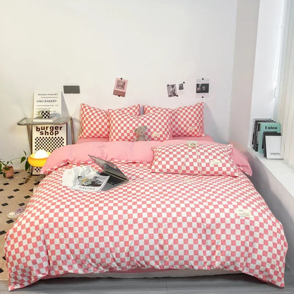 Black and White Plaid Duvet Cover Set Full, Geometric Grid Bedding Set Soft Lattice Checkerd Comforter Cover with 2 Pillowcases