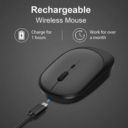 Rato Sem Fios Rato Recarregável Rato Gamer Dois Modos Compatível com Bluetooth Rato 2.4G para Portátil Pad Tablet PC Macbook Mause