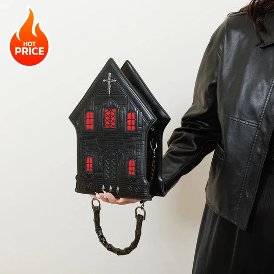 New Creative Three-dimensional House Shaped Side Bag for Ladies Punk Style Personalized Women's Shoulder Bags HOT Pop Style