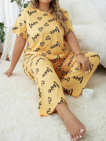 Plus size Women's Pajamas Set Sleepwear Spring Long Sleeve Tops Shorts Home Clothes  Pyjama Femme Loungewear Pijama Mujer