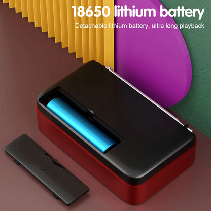 Bluetooth 5.0 Portable FM Radio Small Emergency Recargable Sound Box Mini Vintage Speaker Mp3 Player Support TF Card USB Drive