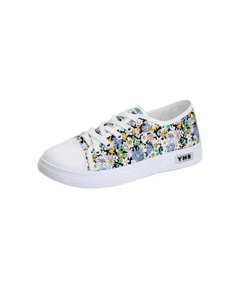 Sapatos Feminas Women Light Weight Green Floral Pattern Slip on Anti Skid Canvas Shoes Student School Red Cool Work Shoes A158