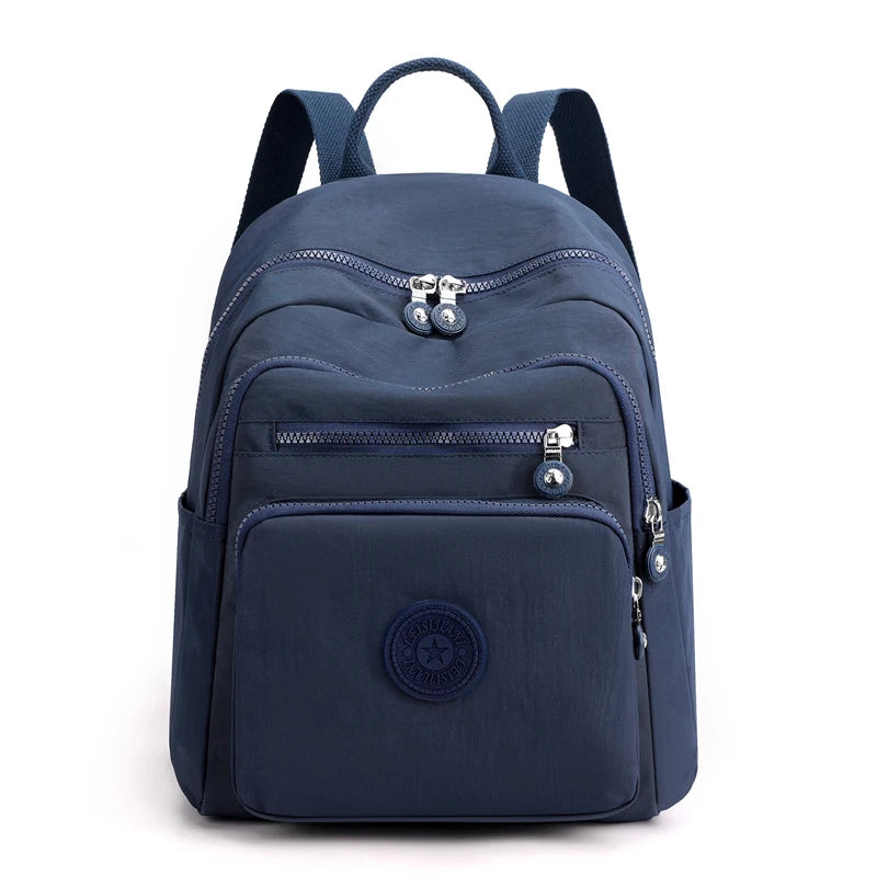 Mochila Feminina Pequena Mini Mochila para Adolescente Bolsas Escolares Casuais Nylon Impermeável Bolsa de Peito Feminina