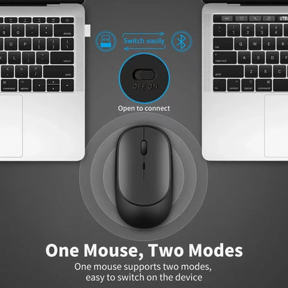 Rato Sem Fios Rato Recarregável Rato Gamer Dois Modos Compatível com Bluetooth Rato 2.4G para Portátil Pad Tablet PC Macbook Mause