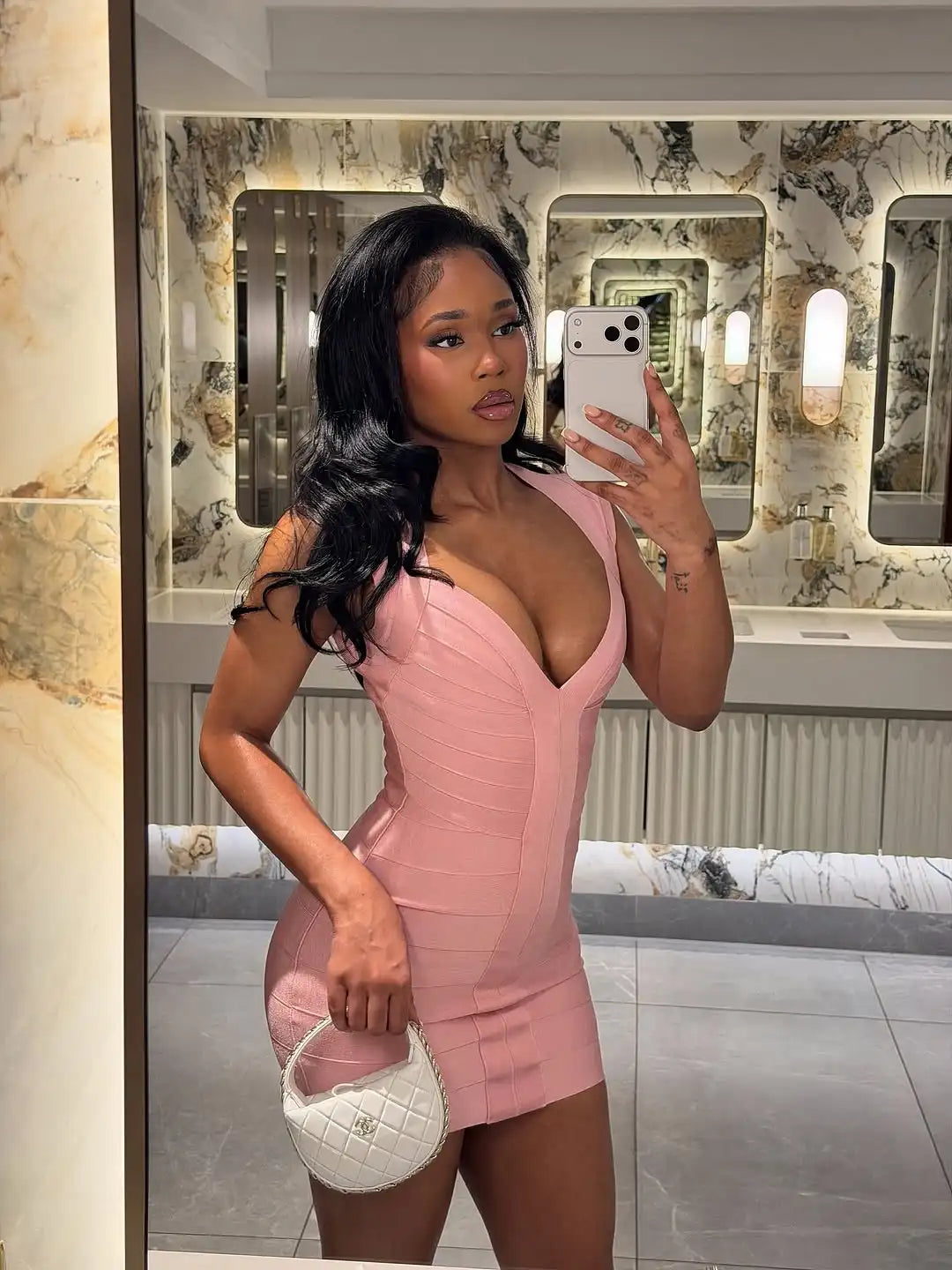 Women's Sexy Bandage Deep V-neck Mini Dress Chic Solid Sleeveless Bodycon Dresses 2026 New Lady Summer Party Club Evening Robes