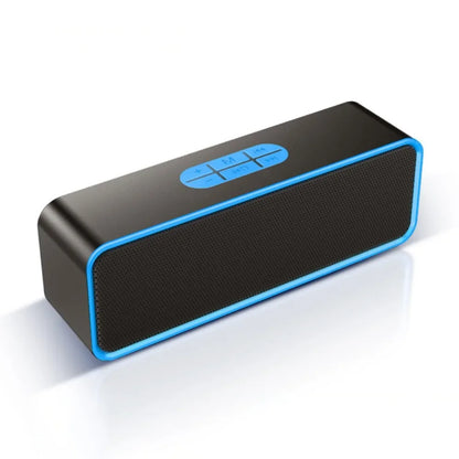 Portable Bluetooth Speaker Wireless Dual Horn Speakers Stereo Loudspeaker with FM Mode Hifi Sound IPX5 Waterproof Outdoor