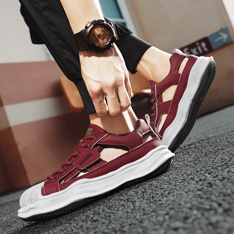 New Men'S Fashionable Outdoor Casual Shoes Comfortable And Breathable Sports Shoes Anti Slip And Wear-Resistant Walking Shoes