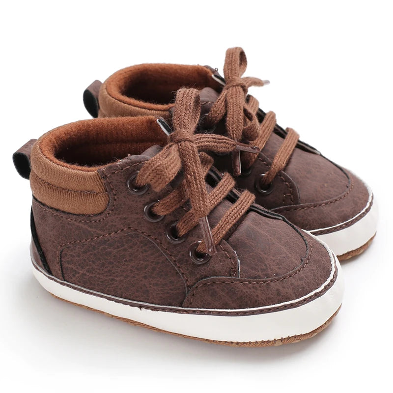 Newborn Male Baby Shoes Soft Soled Crib Shoes Warm Boots Anti Slip Sports Shoes 0-18 Months Old The First Walking Shoe