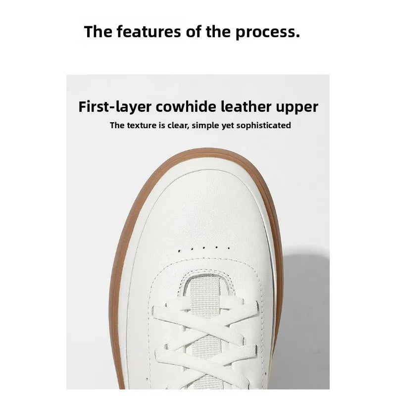 Sapatos masculinos sapatos de couro masculinos sapatos casuais com sola leve e macia sapatos brancos pequenos masculinos Confortável de usar Resistente ao desgaste