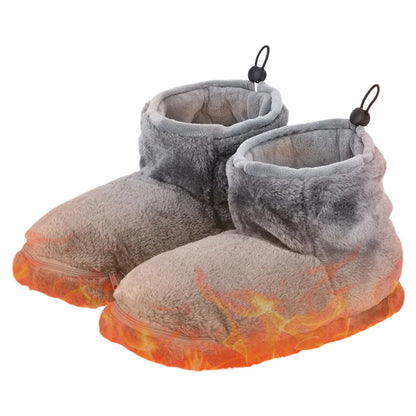 USB Heater Foot Shoes Winter Warm Snow Boots Comfortable Plush Warm Electric Slippers Winter Warming Slipper for Women Men